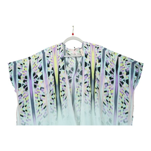 NWT $79 Victoria's‎ Secret Women's Geometric Abstract Pattern Fringe Kimono Sz M - Picture 5 of 6